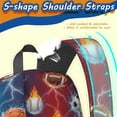 thumbnail image 5 of Football and Basketball Red Pattern 17" School Backpacks for Teens,Waterproof Oxford Fabric,S-Shape Padded Straps for School,Travel,Hiking,Camping, 5 of 6