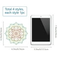 thumbnail image 2 of 4 Styles 6.3 Inch Mandala Window Decals Plastic PVC Colorful Round Static Flower Floral Non Adhesive Window Stickers Removable Alert Cling for Stairway Door Home Room Offices Party Decors, 2 of 7