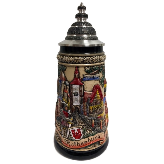 City of Rothenburg Panorama Gift Boxed LE Stoneware German Beer Stein .5 L