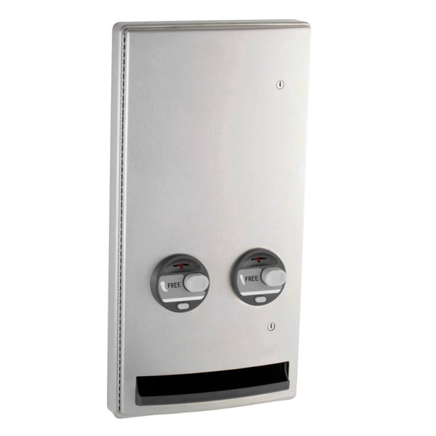 Bobrick B47064 ConturaSeries Sanitary Napkin & Tampon Dispenser Semi