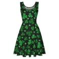 thumbnail image 5 of Qiopertar Mode Femmes Été Col Carré Impression St. Patrick Robe Ample Confortable Sans Manches Liquidation Livraison Gratuite à Moins de 5$ jusqu'à 90 % de Réduction, 5 of 5