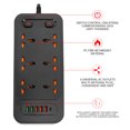 thumbnail image 3 of Home Power Strip, 5 Puertos USB 1 TUpo C Puerto Universal Power Strip versátil para centro Comercial, 3 of 7