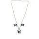 thumbnail image 2 of COLLAR DE MARIPOSA AZUL DE PLATA Y ARETES, 2 of 3