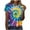 2025-004 Multicolor, variant on Fanxing Tie Dye T Shirts for Women Plus Size Rainbow Shirts Summer Short Sleeve Tops Crewneck Graphic Tees Multicolor,XXXXL