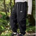 thumbnail image 5 of ZXLBBD Boy's Cargo Pants for Fall Joggers with Multiple Pockets Comfortable Solid Color Trousers for Kids Youth School Fashion Casual Daily Wear,Black,Size 6 Y-7 Y, 5 of 7