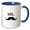 Blue/White, variant on 3drose, Image of a Mustache with a Text Mr, 15oz Mug