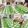 thumbnail image 5 of Large Area Rugs for Living Room Bedroom, St. Patrick's Day 8'x10' Rug Washable Carpet Runner Indoor Outdoor, Shamrock Grasses Sage Green Plaid Non Slip Floor Mats Rug for Kitchen, Patio, 5 of 8