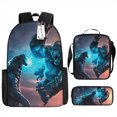thumbnail image 1 of Godzilla Vs King Kong Schoolbag, Student Backpack, Godzilla Vs Kong Three-Piece Backpack-SHUNJING, 1 of 3