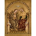 thumbnail image 2 of Da Fabriano, Gentile 19x24 Black Ornate Wood Framed with Double Matting Museum Art Print Titled - Coronation of the Virgin, 2 of 4