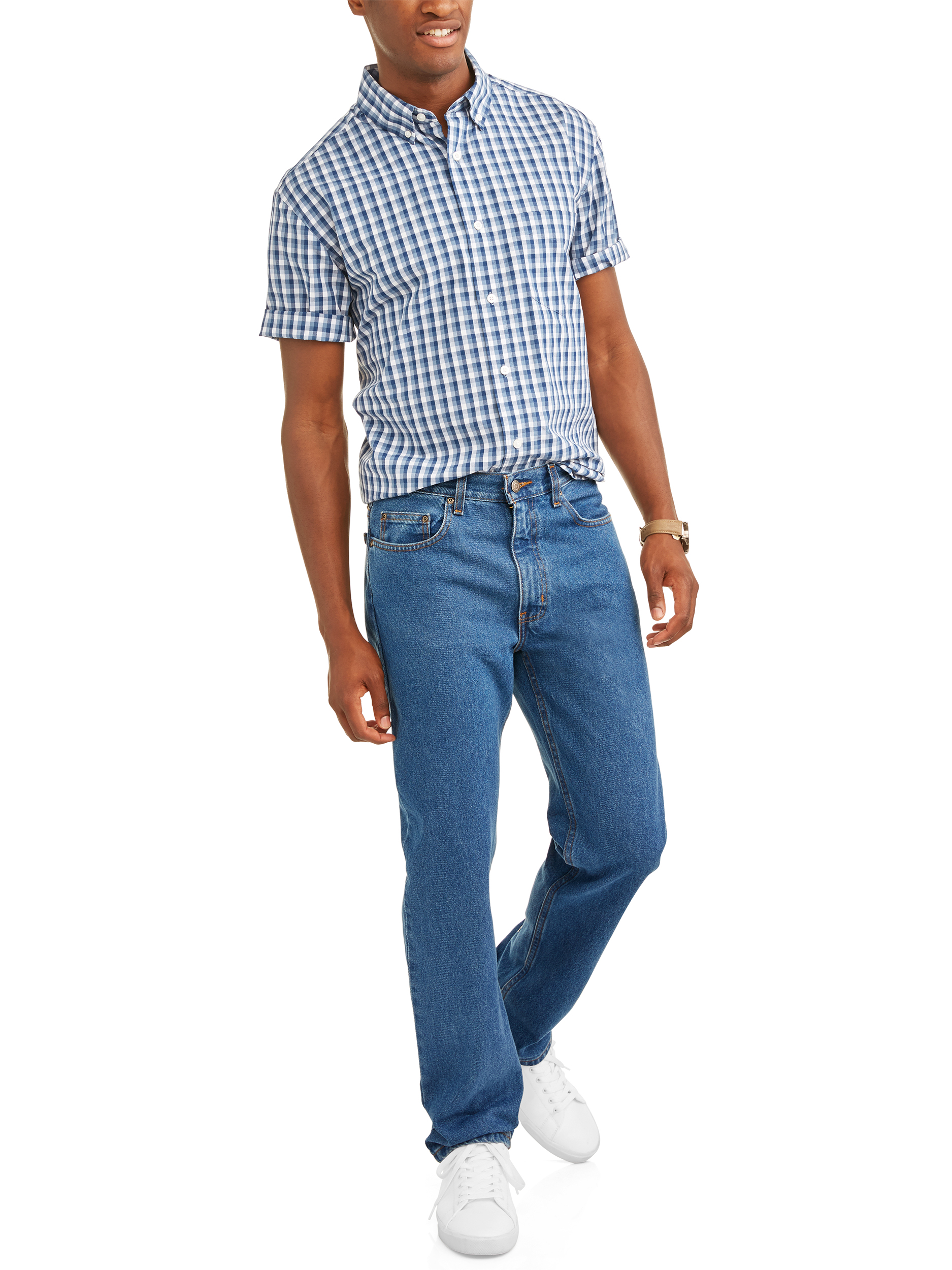 George Men's and Big Men's 100% Cotton Regular Fit Jeans - image 7 of 9