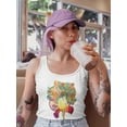 thumbnail image 2 of Artshine Carnivale Color Flowers Racerback Tank Women -Katie Lloyd Designs, Female Large, 2 of 4