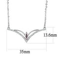thumbnail image 2 of Luxe Jewelry Designs Women's Stainless Steel Pendant Necklace with Light Rose Cubic Zirconia (Pack, 2 of 3