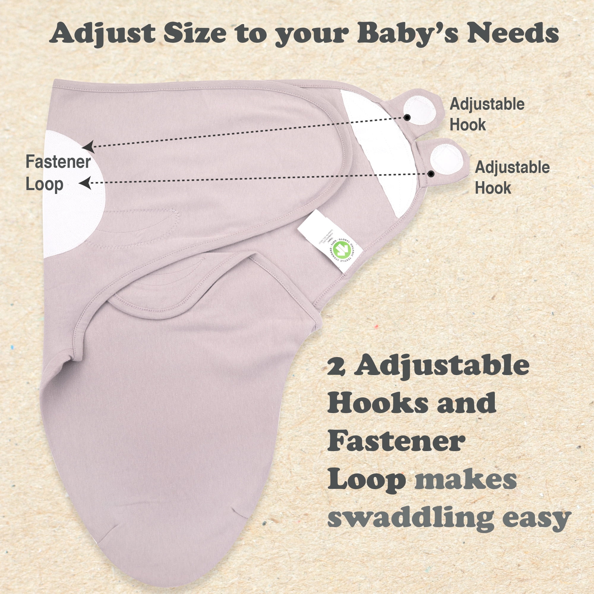 Bublo Baby Swaddles for Newborns - 3 Pack Organic Baby Swaddles for 0-3 Months - Baby Swaddle Sleep Sack - Infant Sleeping Swaddle sack – Adjustable Swaddle Blanket Wrap Girl