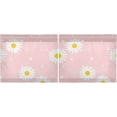 thumbnail image 3 of Daisy Kitchen Curtains 2 Panels UV Protected Tier Curtains, Half Window Curtains Kitchen Tiers for Guest Room Bathroom Sink Laundry Room Basement,24"x27", 3 of 7