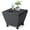 Black, variant on Outdoor PE Wicker Side Table with Storage, Small Patio Storage Bin Container for Hose Cushion Towel, Grey