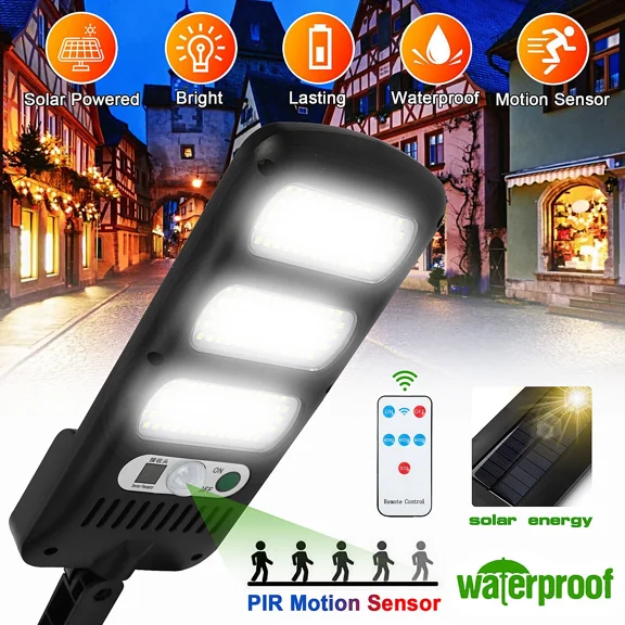 PURELY- Solar Sensor Light Waterproof Pir Motion Outdoor Garden Street Wall Lamp 213 Led