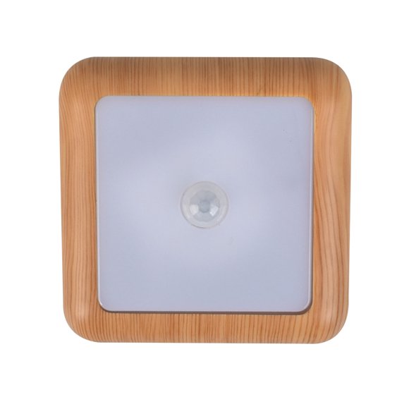 LED Cabinet Light with Motion Sensor Wireless Night Light for Bathroom Kitchen Wardrobe Staircase 8.2 in x 8.2 in x 0.8 in Battery Powered