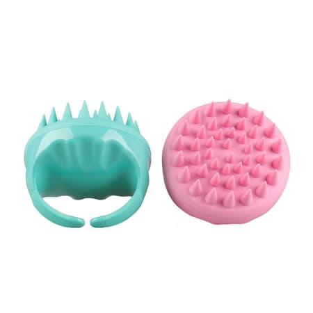 Soft Pink Manual Light - Hommoo Hair Scalp Massager Shampoo Brush, Manual Head Scrubber Exfoliating Treatment for Hair Growth Soft Scalp Stimulating Tool, Scalp Care Brush for for Men, Women, Kids and Pets - Pink