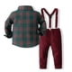 thumbnail image 4 of 2022 Spring Kids Boy Clothes Set 3 Pieces Suits Coat+Plaid Shirt+Jeans Children Little Casual Boys Clothing Sets 2-5 Years, 4 of 4