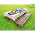 thumbnail image 1 of Sugar Skull Outdoor Tablecloth, Polish Folkloric Art Style Mexican Sugar Skull Design Ethnic Carnival Theme, Decorative Washable Fabric Picnic Table Cloth, 58 X 84 Inches,Multicolor, by Ambesonne, 1 of 2