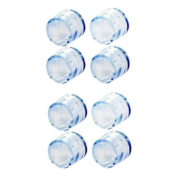 NEW 8Pcs Transparent Rubber Furniture Table Chair Leg Floor Feet Cap Cover Protector 15mm