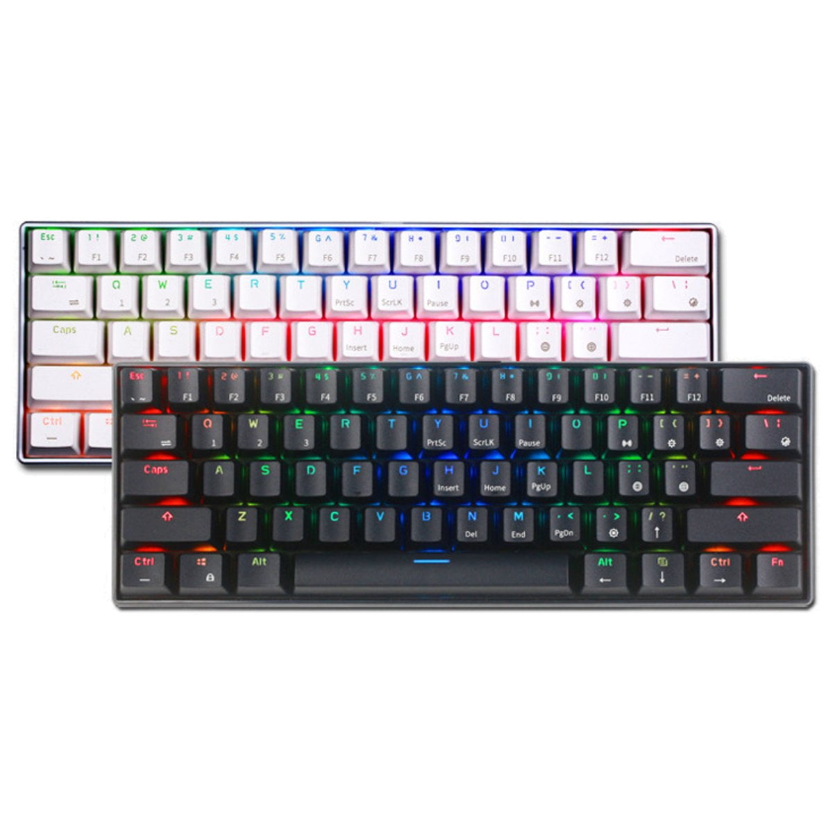 Singes 61 Keys Mechanical Gaming Keyboard 17 Rgb Backlit Effects Keyboard Dual Mode Blue Usb Wired Rgb Gaming Keyboard Walmart Com