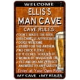 thumbnail image 1 of ELLIS'S Man Cave Rules Rusty Sign Garage Decor 12 x 18 Matte Finish Metal 112180051160, 1 of 1