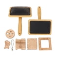 thumbnail image 2 of Wool Blending Board Carding Brush Set, Angle Meter Knitting Gauge Set Yarn Ruler  for Coats Sweaters Felt Carpets, 2 of 7