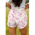 thumbnail image 2 of Women's Camouflage Athleisure Shorts – High Waist Shirred Casual Summer Shorts, XL, 2 of 5