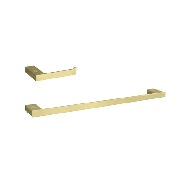 Sofia 2-Piece Bathroom Hardware Set in Brushed Gold