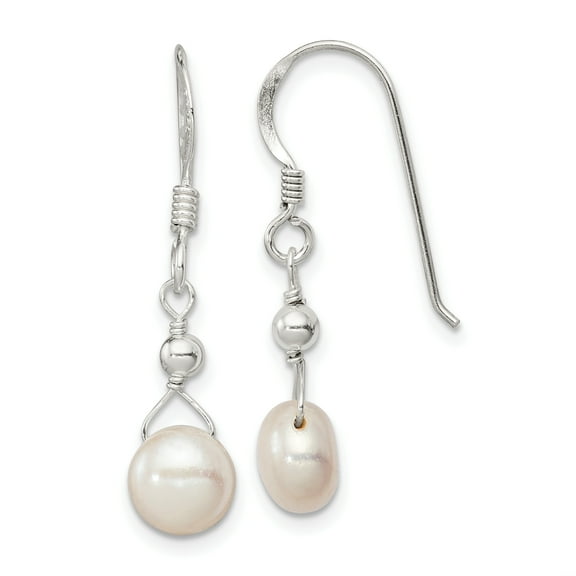 Primal Silver Sterling Silver Freshwater Cultured Pearl Dangle Earrings