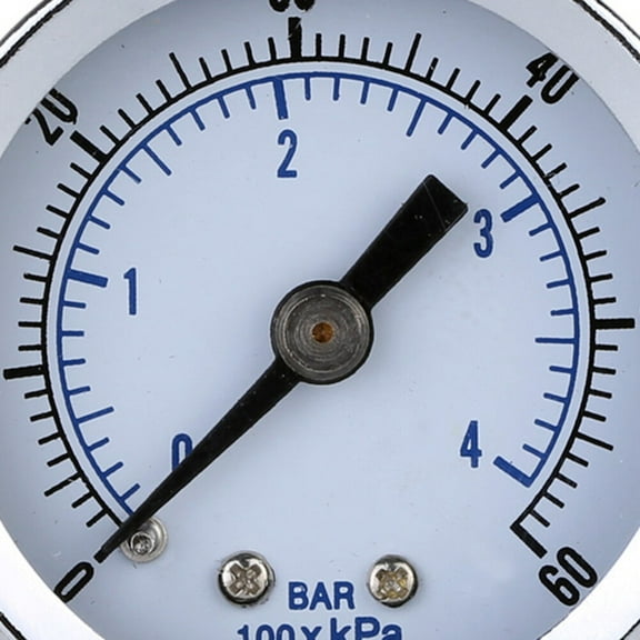 TAILTOSS 1Set Cylindrical Silver Metal Vacuum Pressure Gauge Suitable for Air Water Oil Gas Measuring