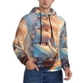 thumbnail image 2 of Sikiie Sailing Ship Ocean Sunset Men's Hoodie, Essentials Hoodie, Sweatshirt, Pullover Hooded Sweatshirt for Men-Small, 2 of 7