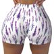 thumbnail image 2 of Balery Lavender Flowers Pantalones cortos de entrenamiento estampados para mujer, sin costuras, ajustados, para gimnasio, yoga, correr, deportes, ejercicio activo, fitness.-Small, 2 of 8