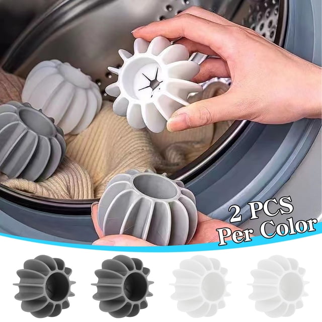 mtvxesu 2-Pack Large Washing Balls for Laundry, Anti-Tangle Design, Compatible with Drum and Top Load Washing Machines, Enhances Cleaning, Quick Water Flow, Soft Material, Prevents Clothes Damage