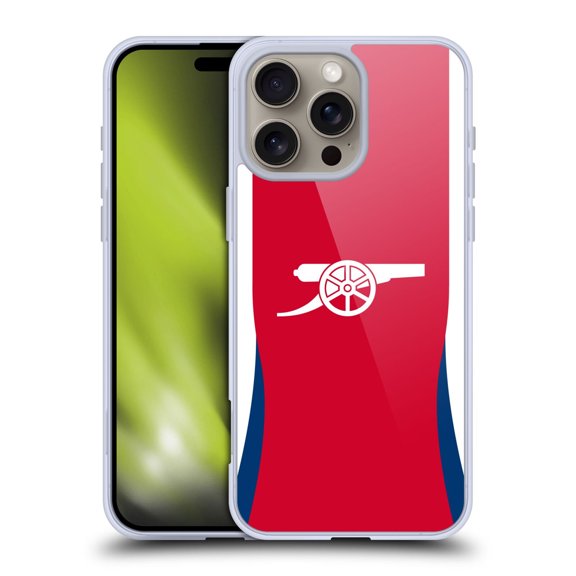 Head Case Designs Arsenal FC 2024/25 Kit Home Soft Gel Case for Apple iPhone 16 Pro Max