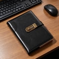thumbnail image 4 of Classic Lined Hardcover Notebook with Lock for Writing Journaling Sketching A5 Password Black, 4 of 5