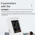 thumbnail image 5 of 9 in 1 Air Quality Detector LCD Display PM2.5 PM10 HCHO TVOC CO CO2 Temperature Humidity Air Quality Monitor Black js, 5 of 5