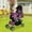 Purple, variant on NiamVelo 4 Wheels Dog Stroller Foldable Pet Stroller Dog Cat Jogger Stroller Folding Lightweight Travel Stroller with Cup Holders& Storage Basket for Small Medium Dogs, Grey