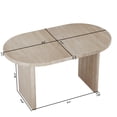 thumbnail image 3 of CQSXDA Extendable Dining Table Range 55.12" to 70.87" with Removable Leaves Ideal for Living Areas，Ancient White, 3 of 7