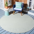 thumbnail image 2 of Safavieh Courtyard Naomi Geometric Indoor/Outdoor Area Rug, Beige/Aqua, 5'3" x 5'3" Round, 2 of 8