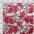 thumbnail image 3 of oneOone Viscose Chiffon Red Fabric Asian Chinese Floral Sewing Craft Projects Fabric Prints By Yard 42 Inch Wide, 3 of 4