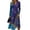 Dark Purple, variant on Summer Dresses Slim Fit Long Sleeve Midi Dress Trendy Casual Lightweight Breathable Office Dress Wine 3XL
