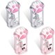 thumbnail image 1 of chuxiongshijgx sacapuntas con forma de pata de gato, sacapuntas manuales kawaii, sacapuntas con forma de garra de gato para niños, papelería con tapa para oficina, hogar, útiles escolares, rosa y gris, 1 of 5