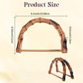 thumbnail image 2 of Duslogis D Shape Real Bamboo Purse Handles – 2 PCS Natural Bamboo Bag Handles for Crochet Bags, DIY Purse Handle Replacement, Bamboo Purse Handles for Bag Making, 2 of 6