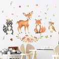 thumbnail image 3 of 1 Juego de pegatinas de pared de animales del bosque, pegatina de pared de dibujos animados, calcomanía de pared de animales bonitos para decoración de pared de sala de juegos de guardería, 3 of 5