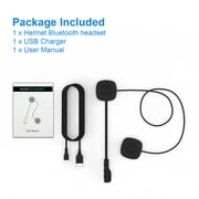 Wireless Motorcycle Helmet Headset Work with Bluetooth, Motorcycle Intercom Headset, Wireless Helmet Heaphones, Wireless Helmet Communication Systems For Motor Motorbike, Motor Helmet Headset