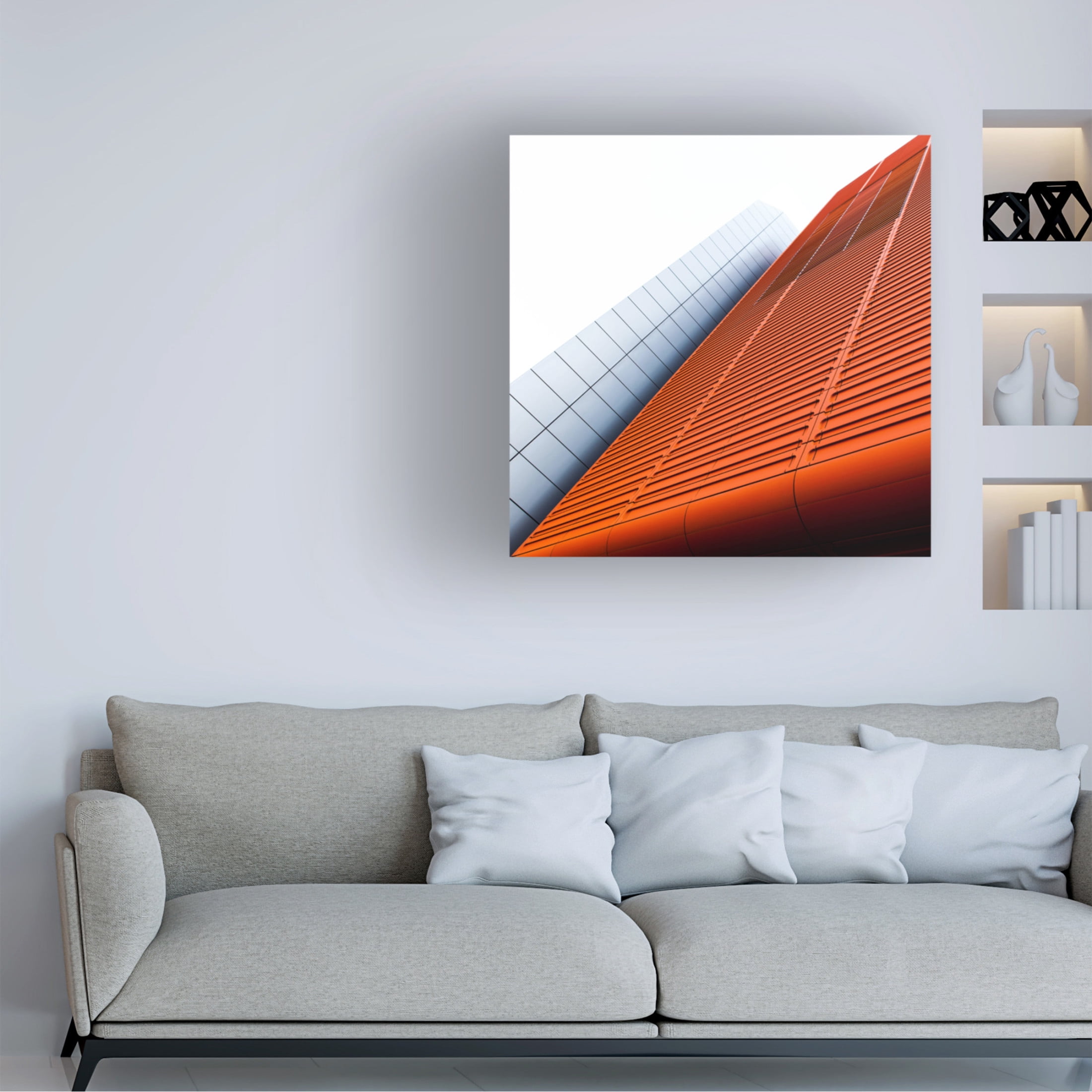 Trademark Fine Art Art Lionse Red Wall Canvas Wall Art