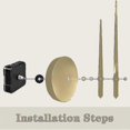 thumbnail image 4 of Large Clock Hands And Mechanism. Modern Black Long Hands Wall Clock, 4 of 5