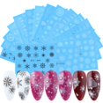 thumbnail image 1 of Juego de pegatinas para decoración de uñas, Navidad, Halloween, encaje blanco y negro, flores, dorado y plateado, pegatinas de agua bronceadoras para uñas, 1 of 6